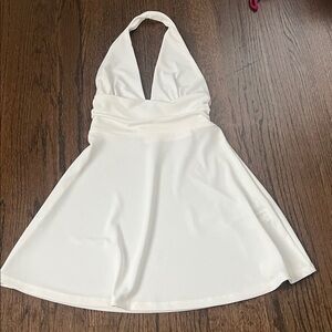 Zara White Halter Mini Dress
